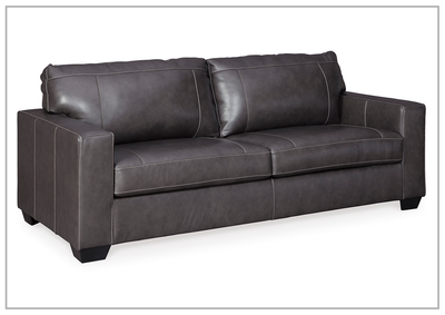 Mayan Queen Gray and Chocolate Leather Sleeper Sofa