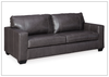 Mayan Queen Gray and Chocolate Leather Sleeper Sofa