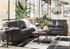 Mayan Queen Gray and Chocolate Leather Sleeper Sofa
