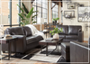 Mayan Queen Gray and Chocolate Leather Sleeper Sofa