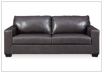 Mayan Queen Gray and Chocolate Leather Sleeper Sofa