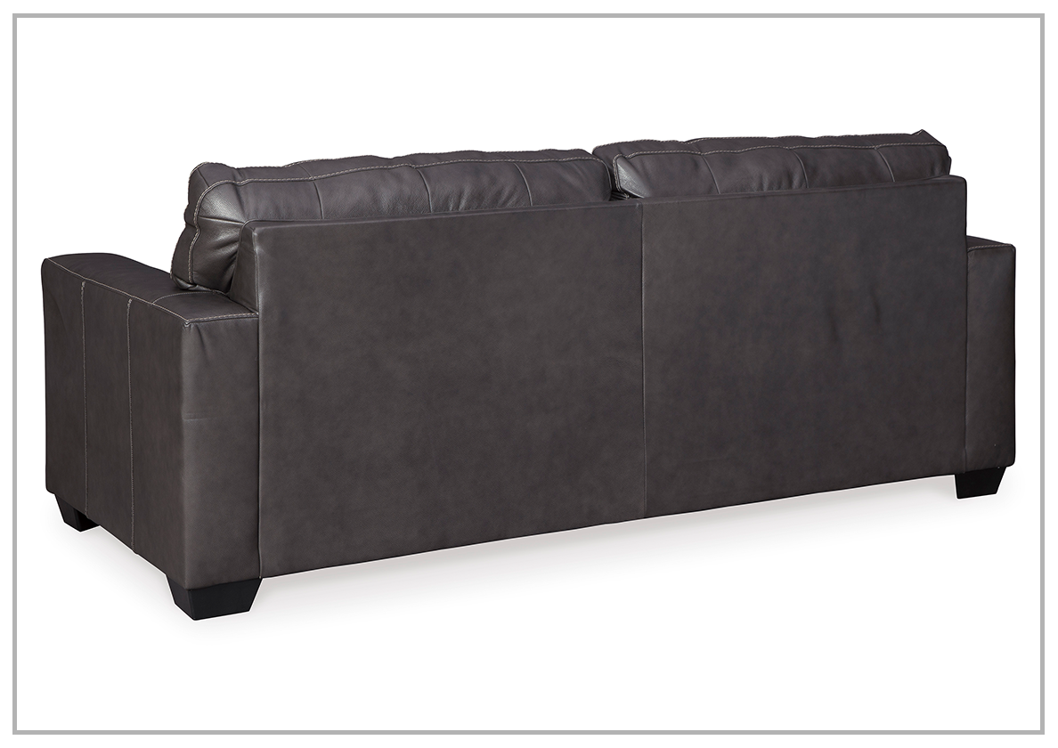 Mayan Queen Gray and Chocolate Leather Sleeper Sofa