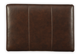 Gio Italia Mayan Series Leather Ottoman in Gray and Chocolate