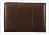 Gio Italia Mayan Series Leather Ottoman in Gray and Chocolate