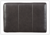 Gio Italia Mayan Series Leather Ottoman in Gray and Chocolate