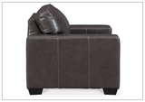 Gio Italia Mayan Series Leather Chair in Gray and Chocolate