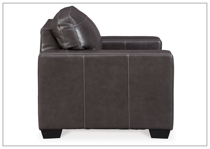 Mayan Series Leather Chair in Gray and Chocolate