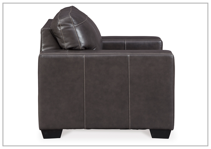 Gio Italia Mayan Series Leather Chair in Gray and Chocolate