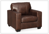 Gio Italia Mayan Series Leather Chair in Gray and Chocolate