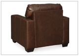 Gio Italia Mayan Series Leather Chair in Gray and Chocolate