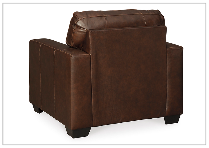 Gio Italia Mayan Series Leather Chair in Gray and Chocolate