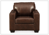Gio Italia Mayan Series Leather Chair in Gray and Chocolate