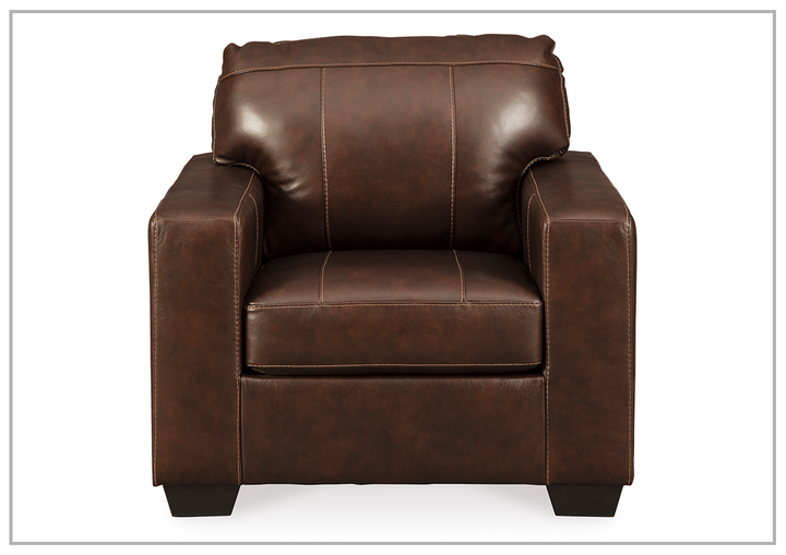Gio Italia Mayan Series Leather Chair in Gray and Chocolate