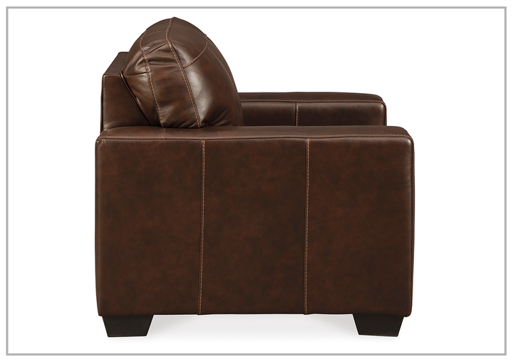 Gio Italia Mayan Series Leather Chair in Gray and Chocolate
