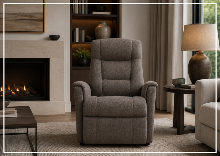 Fjords Memphis Leather Lift Recliner Chair with Motorized Headrest