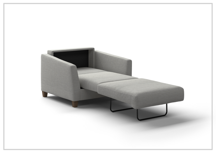 Luonto Monika Fabric Sleeper Sofa With Wood or Chrome Legs