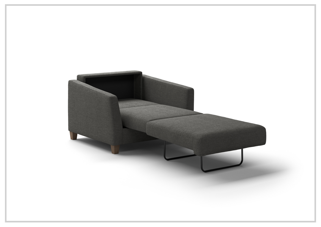 Luonto Monika Fabric Sleeper Sofa With Wood or Chrome Legs