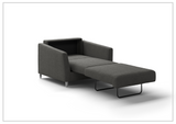 Luonto Monika Fabric Sleeper Sofa With Wood or Chrome Legs