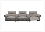 Klaussner Montaro Leather Motion Reclining Sofa with 2 Consoles