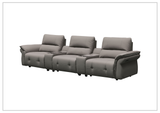 Klaussner Montaro Leather Motion Reclining Sofa with 2 Consoles