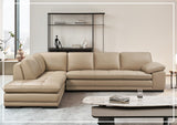 Gio Italia Vierra 4-Seater L-shaped Premium Leather Sectional