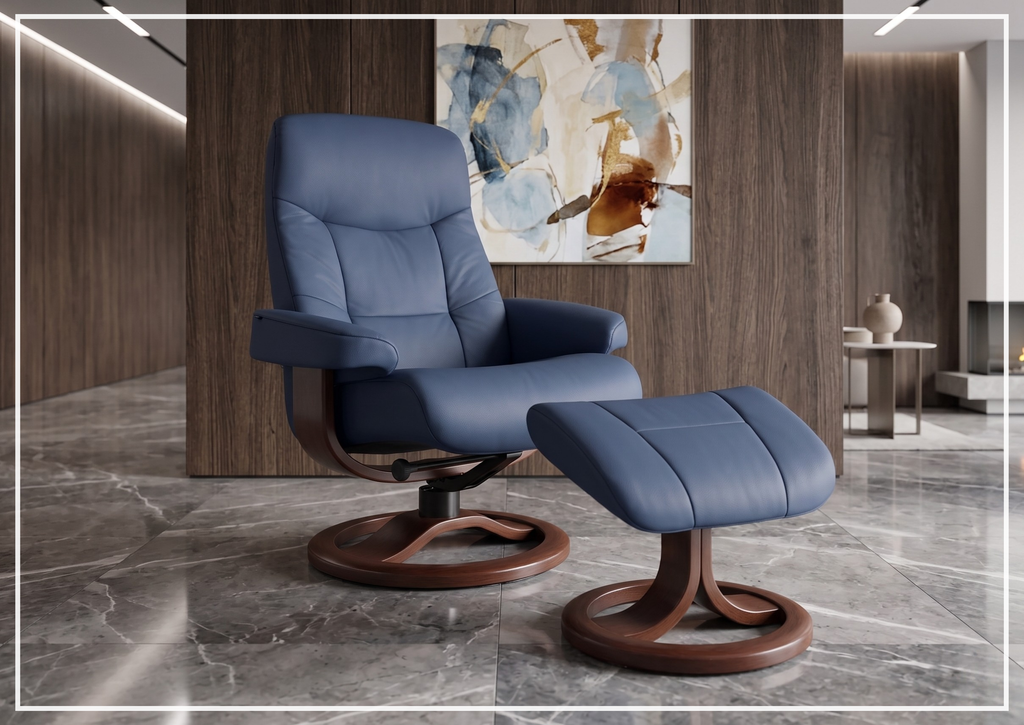 Fjords Muldal R Recliner Chair with Neck Support and Swivel Base