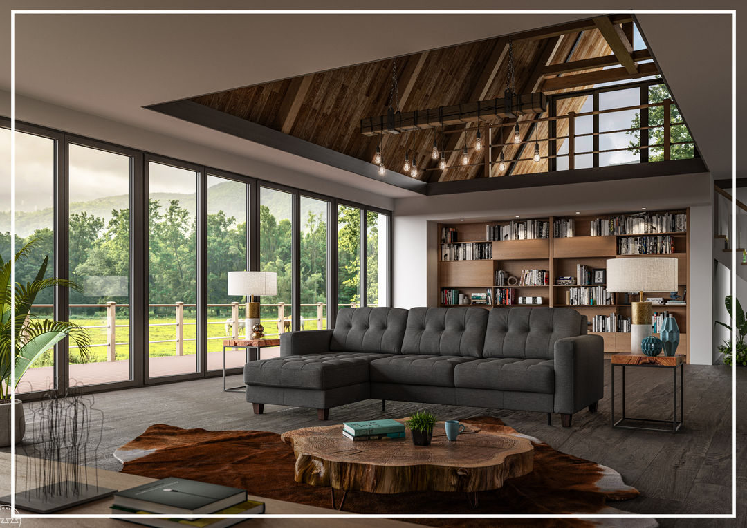 Luonto Noah 3 Seater Full XL Sectional Sleeper With Reversible