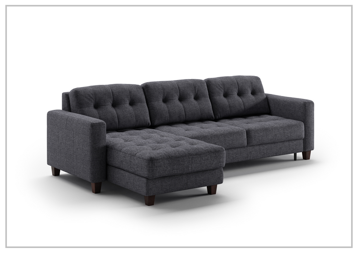 Luonto Noah Fabric 3- Seater Sectional Sofa Sleeper With Reversible Chaise-SOFABED