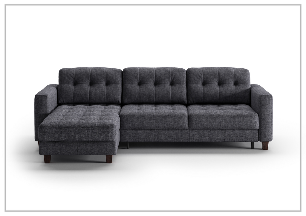 Luonto Noah Fabric 3- Seater Sectional Sofa Sleeper With Reversible Chaise-SOFABED