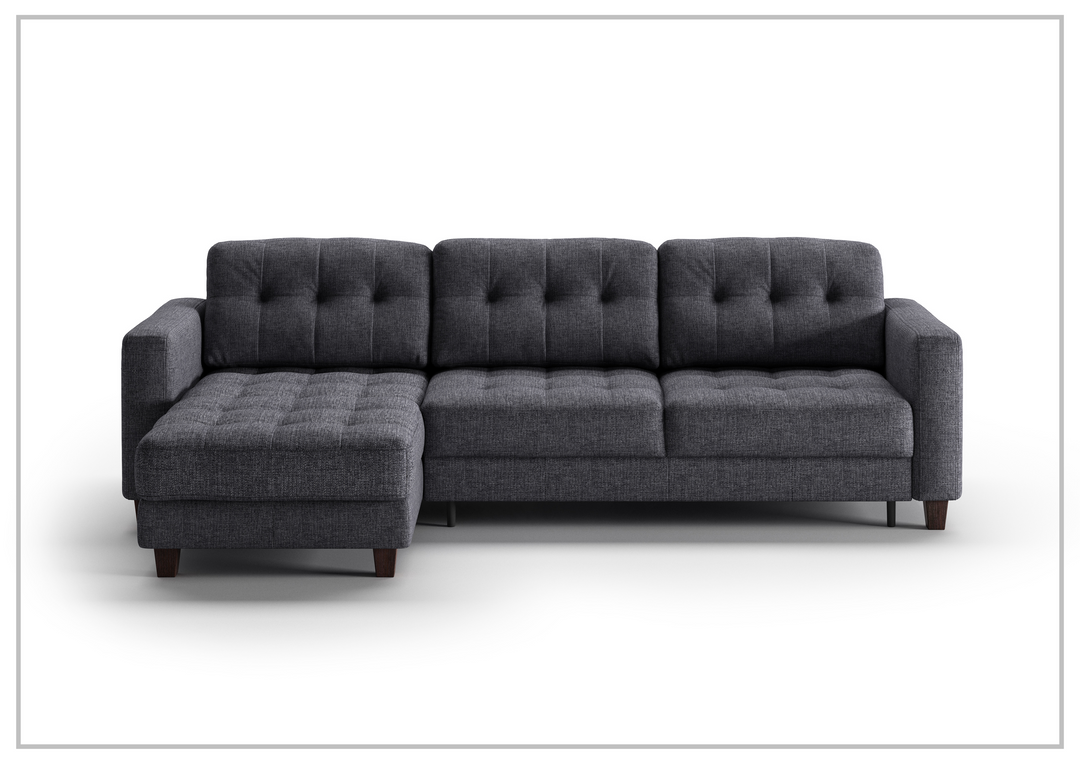 Luonto Noah Fabric 3- Seater Sectional Sofa Sleeper With Reversible Chaise-SOFABED