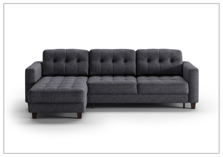 Luonto Noah Fabric 3- Seater Sectional Sofa Sleeper With Reversible Chaise-SOFABED