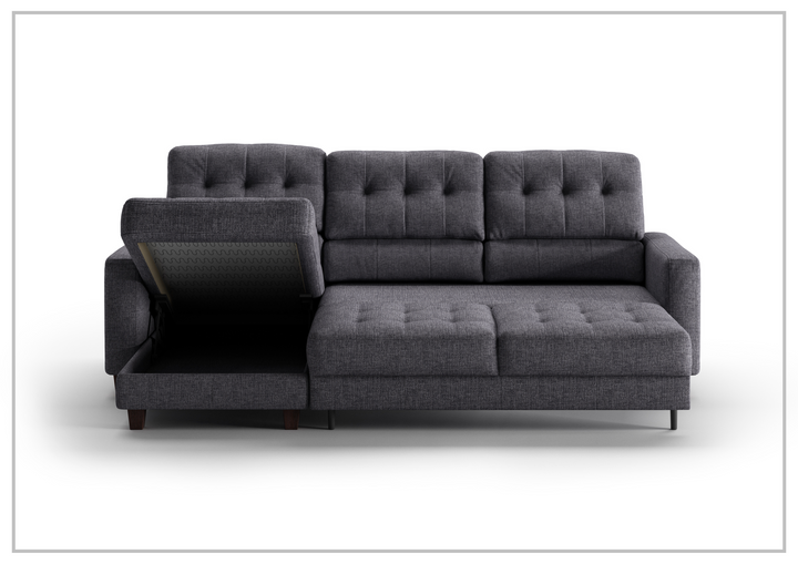 Luonto Noah Fabric 3- Seater Sectional Sofa Sleeper With Reversible Chaise