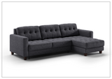 Luonto Noah Fabric 3- Seater Sectional Sofa Sleeper With Reversible Chaise