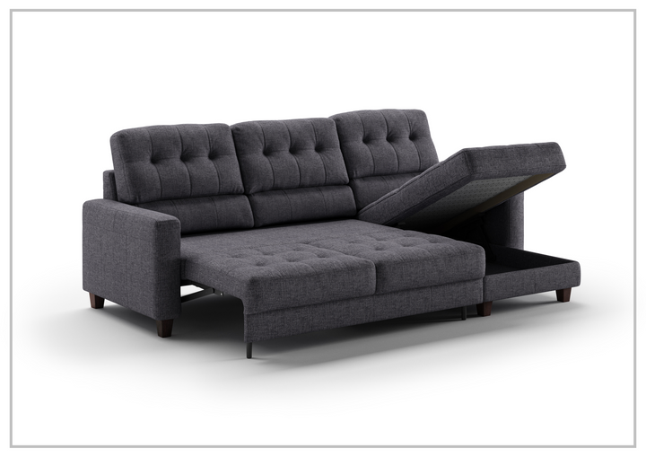 Luonto Noah Fabric 3- Seater Sectional Sofa Sleeper With Reversible Chaise