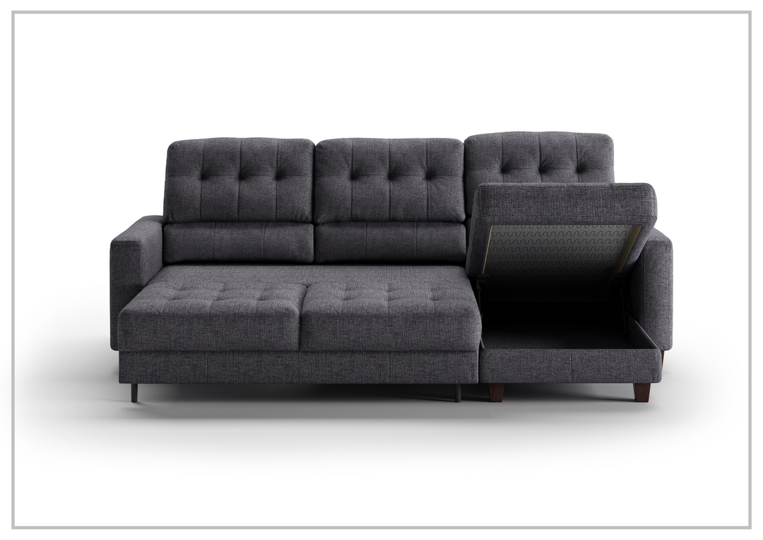 Luonto Noah Fabric 3- Seater Sectional Sofa Sleeper With Reversible Chaise-SOFABED