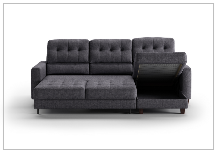 Luonto Noah Fabric 3- Seater Sectional Sofa Sleeper With Reversible Chaise-SOFABED