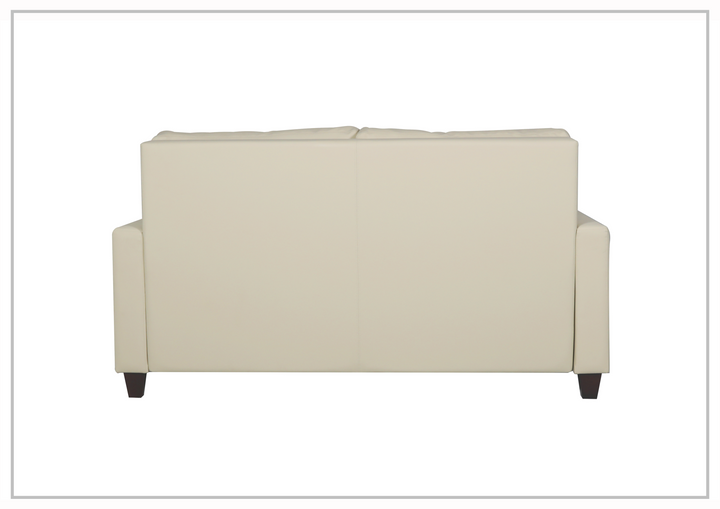 Gio Italia Nova Queen Leather Sleeper Sofa With Wood and Chrome Legs