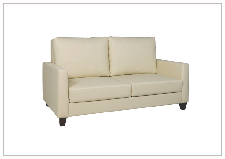 Gio Italia Nova Queen Fabric Sleeper Sofa With Wood and Chrome Legs