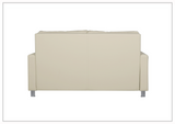 Gio Italia Nova Queen Leather Sleeper Sofa With Wood and Chrome Legs