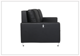 Gio Italia Nova Queen Leather Sleeper Sofa With Wood and Chrome Legs
