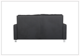 Gio Italia Nova Queen Leather Sleeper Sofa With Wood and Chrome Legs