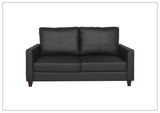 Nova Queen Leather Sleeper Sofa With Wood and Chrome Legs