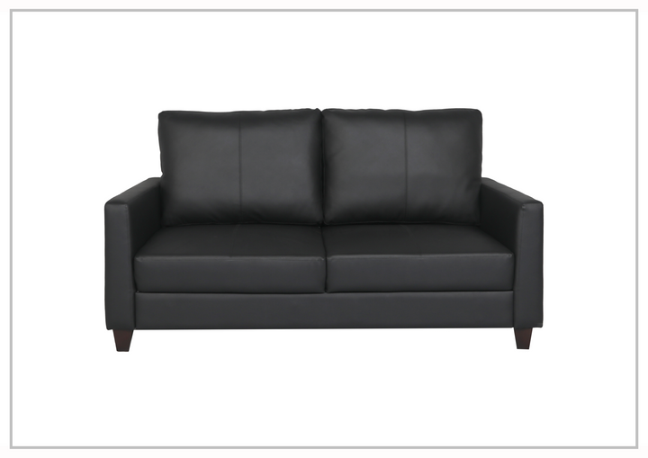 Gio Italia Nova Queen Leather Sleeper Sofa With Wood and Chrome Legs
