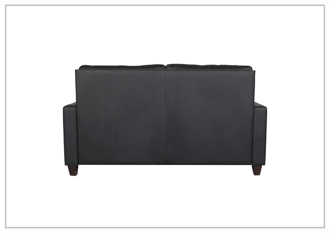 Gio Italia Nova Queen Leather Sleeper Sofa With Wood and Chrome Legs
