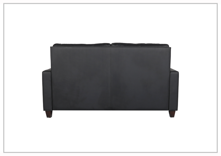 Gio Italia Nova Queen Leather Sleeper Sofa With Wood and Chrome Legs