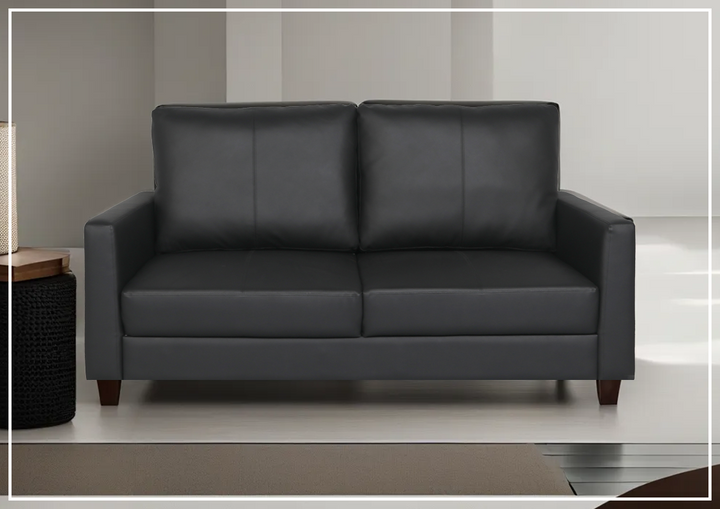 Gio Italia Nova Queen Leather Sleeper Sofa With Wood and Chrome Legs