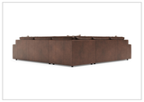 Bernhardt Nest Leather Sectional Sofa L-Shape Throw Pillow