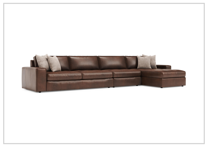 Bernhardt Nest Leather Modular Sectional With Chaise