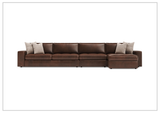 Bernhardt Nest Leather Modular Sectional With Chaise