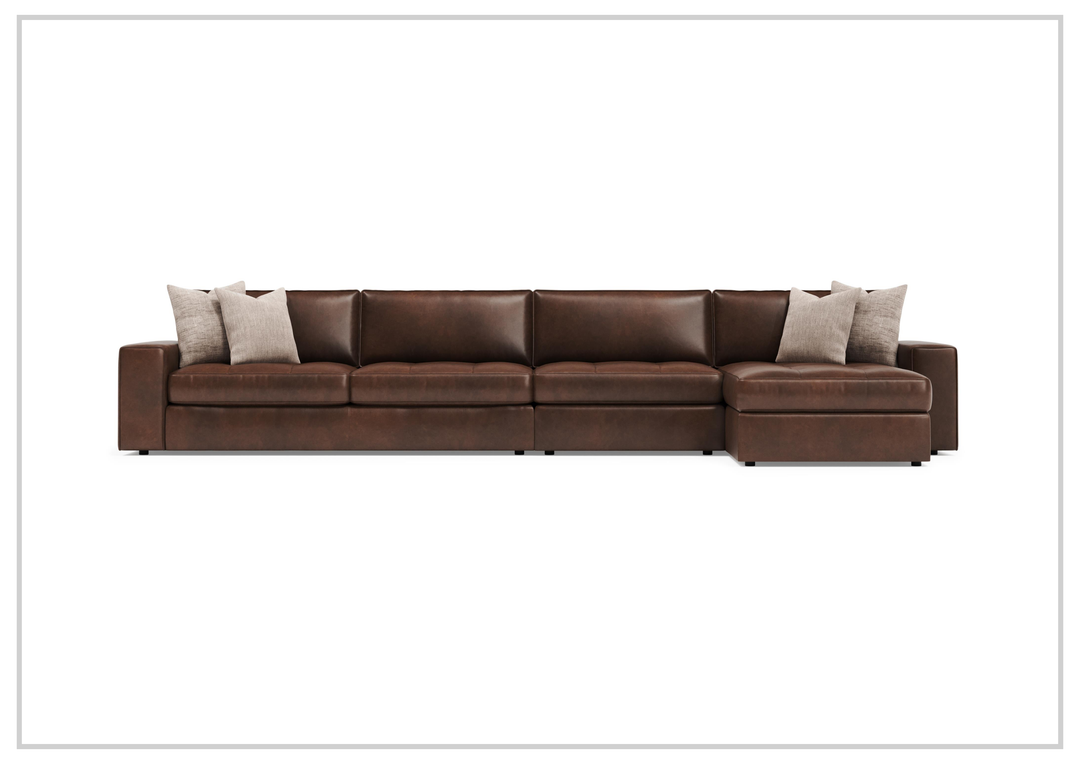 Bernhardt Nest Leather Modular Sectional With Chaise